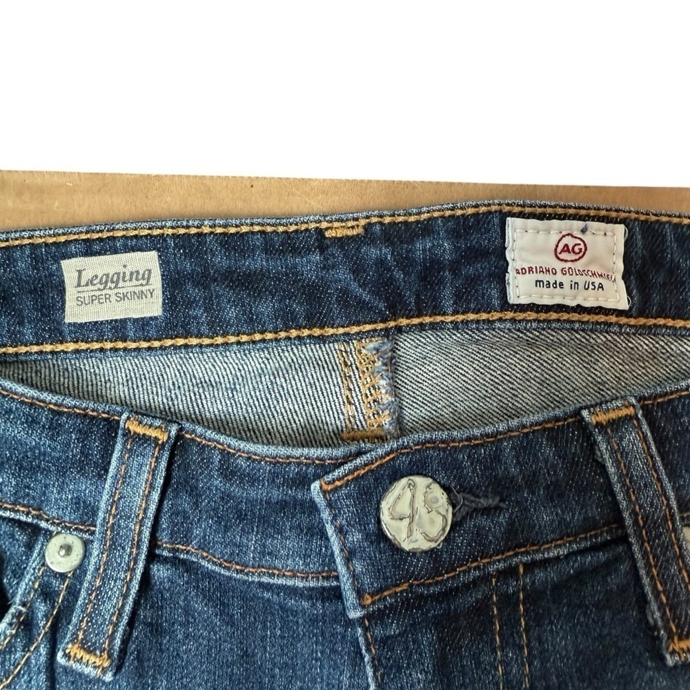 AG Adriano Goldschmied Dark Blue Skinny Jeans - Picture 3 of 9